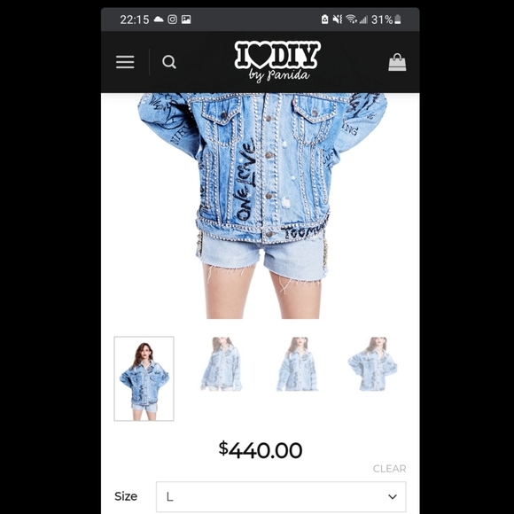 Rare LEVI'S Hand painted jacket @ I LOVE DIY by Panida - Picture 1 of 15